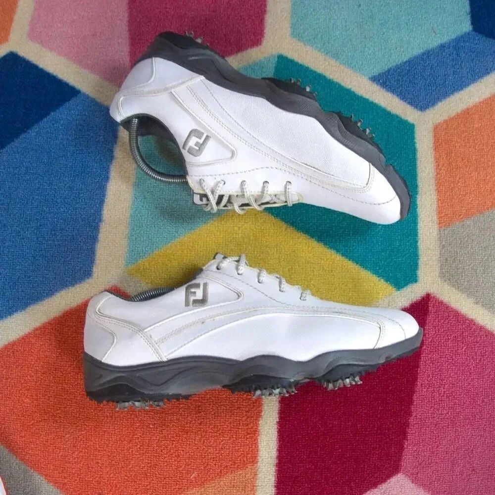 FootJoy Super Lites Men's Golf Shoes. White/Black Size 9 - Picture 6 of 6